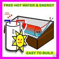 NEW,SOLAR HOT WATER HEATER PLANSFREE`HOT WATER FOREVER  