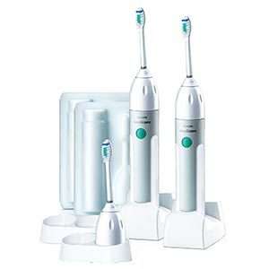PHILIPS SONICARE 2 SET RECHARGEABLE TOOTHBRUSH +3 BRUSH  