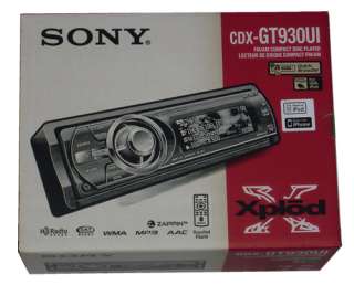 NEW SONY CDX GT930UI USB/CD/ RECEIVER/iPOD PLAY BACK 027242744417 