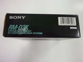 Sony RM D3K System Adaptor Kit Brand New Original 027242428997  