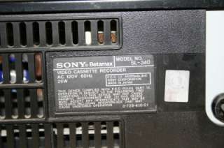 Sony Super Betamax SL 340 VCR Betamax RARE VINTAGE UNIT  