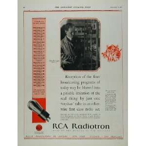  1927 Ad RCA Laboratories Radiotron Radio Vacuum Tube 