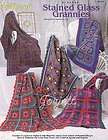 Stained Glass Grannies afghan crochet patterns OOP new 