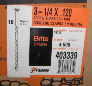 PASLODE SCREW SHANK COIL NAILS Part # 403339  