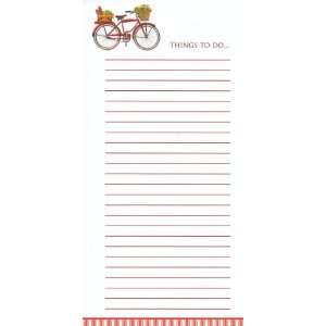 Magnetic Refrigerator Grocery List to Do Note Pad with Bicycle with 