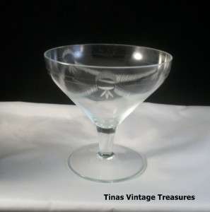 Elegant Set Of Four Crystal Glass Stemware Wine Glass 7 7/8 Tall 