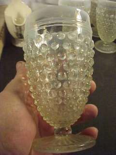 French Opalescent Hobnail Tumbler Water Glass Fenton  