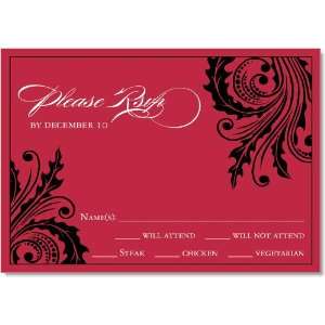    Holiday SoirÃ©e Bright Red Response Cards
