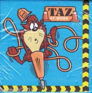 TAZ Looney Tunes Birthday Party Supplies LARGE NAPKINS  