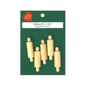  Laras Wood Rolling Pin 3/8x 1 5/8 5 pc (6 Pack) Pet 