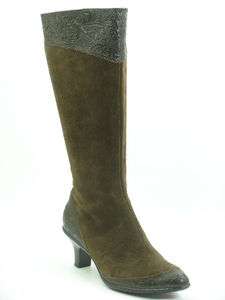 SOFFT Brown Suede Tooled Tall Knee High Boot 11 B $199  