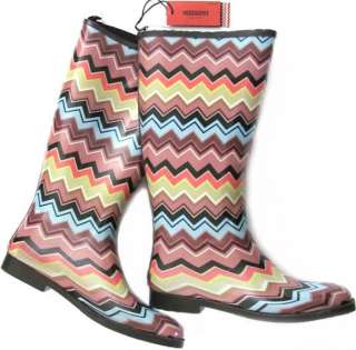 MISSONI For Target Multicolor Fuschia Venetian RAIN BOOTS Boot Sz 9 