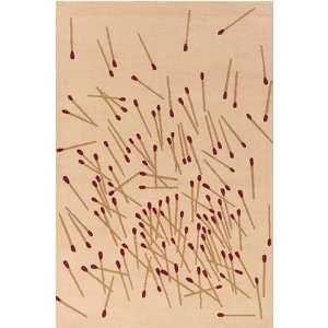  Matchstick Rug 8 Square Cream