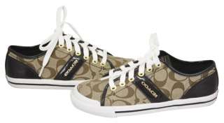   Fillmore Khaki Chestnut Op Art Sneakers Tennis Shoes 7.5 New  