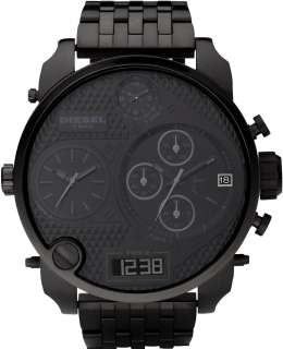   NEW SS BLACKOUT 4 TIMES ZONE CHRONO 57mm WATCH FAST SHIPPING  