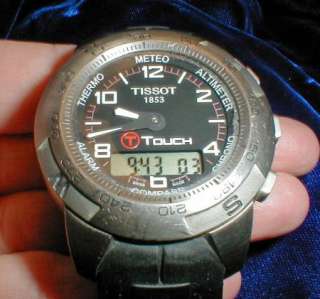 TISSOT TOUCH WATCH METEO ALTIMER CHRONO COMPASS ALARM THERMO WORKS 