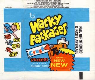   1980 topps wacky packages blue trading card wrapper condition very