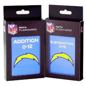  NFL San Diego Chargers Addtion and Subtraction Flash Card Set 