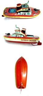BANDAI Vintage EXPRESS Cruiser Japanese Speed Racer Boat Ship Tin Toy