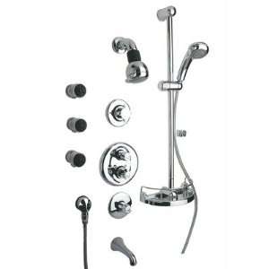  Tub and Shower Faucet Set with Hand Shower and Body Sprays 