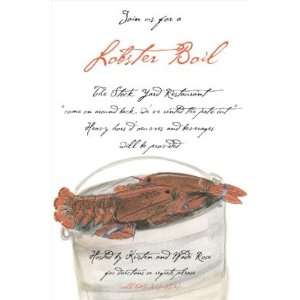 Lobster, Custom Personalized Oyster Or Lobster Roast Invitation, by ID 