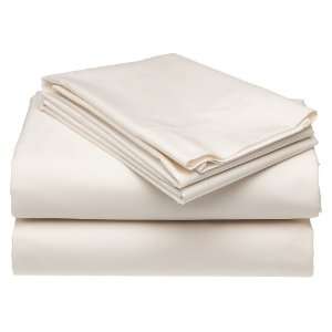   Percent Cotton Sateen California King Sheet Set, White