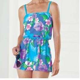 two piece set swimsuit dress and brief brand new with