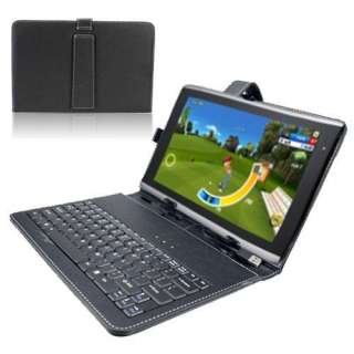 Black Leather Case With USB Keyboard for 10 101 inch Tablet Tab A500 