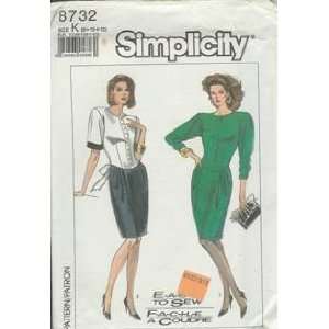  Simplicity Sewing Pattern 8732 Womens Dress (8, 10, 12 