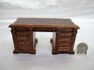 Scale Randall Library Desk/Office Desk For Doll House  