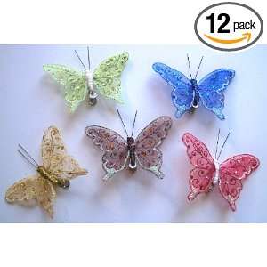  Butterfly Clip Deco (12pcs Set)