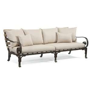 Maison Jardin Outdoor Sofa with Two Throw Pillows   Frontgate, Patio 