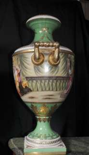 Pair Sevres Porcelain Roman Urns Vases  