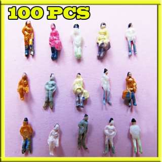 100x Scale Painted Train People Figures Diorama Building Layout War 
