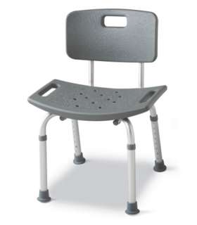 Medline Bath Shower Bench Chair with Back and Handles  