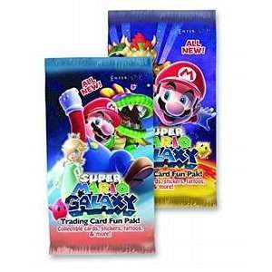    2  Super Mario Galaxy Trading Card Booster Pack Toys & Games