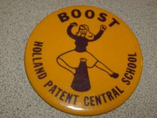1935 HOLLAND PATENT NY CHEERLEADING Booster Pin Button  