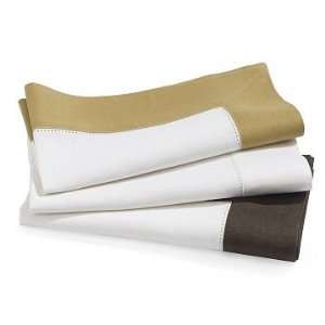 Williams Sonoma Home Wide Border Napkins, Set of 4, White  