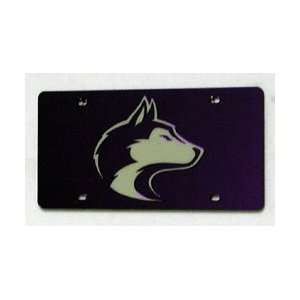    WASHINGTONG HUSKIES (PURPLE) LASER CUT AUTO TAG