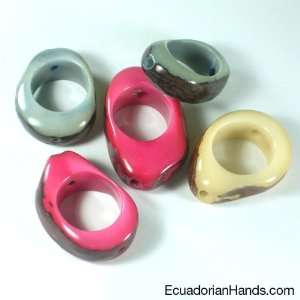  Two Sides Nut with Hole 19mm Tagua Bead Premium Arts 