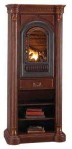 Arched Vent Free Fireplace w/ Cherrywood Tower  