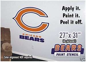 Chicago Bears Paint Stencil for walls  