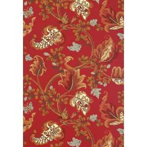  Fox Hollow Tomato / Brass by F Schumacher Wallpaper