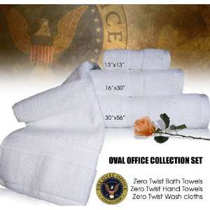  24 Pc Bath Towel Set Oval Office Bath, Hand, Wash Towels 