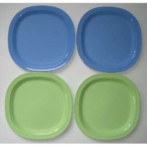  Tupperware Microwave Luncheon Plates (Set of 4), Blue 