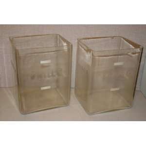  Vintage Electric Train Wavy Pyrex Glass Battery Cases 