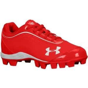  Under Armour Youth Leadoff IV Low Baseball Cleats   Red 