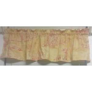   Color Red/yellow Unlined Window Valance 52 X 14 