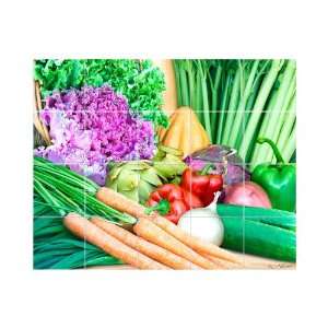  LMT Tile 1006 3012 Vegetables Kitchen Mural, 30 Inch Wide 