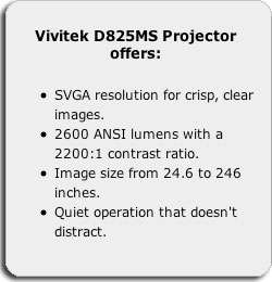 The GARA aStore   Vivitek D825MS 2600 Lumen SVGA DLP Projector